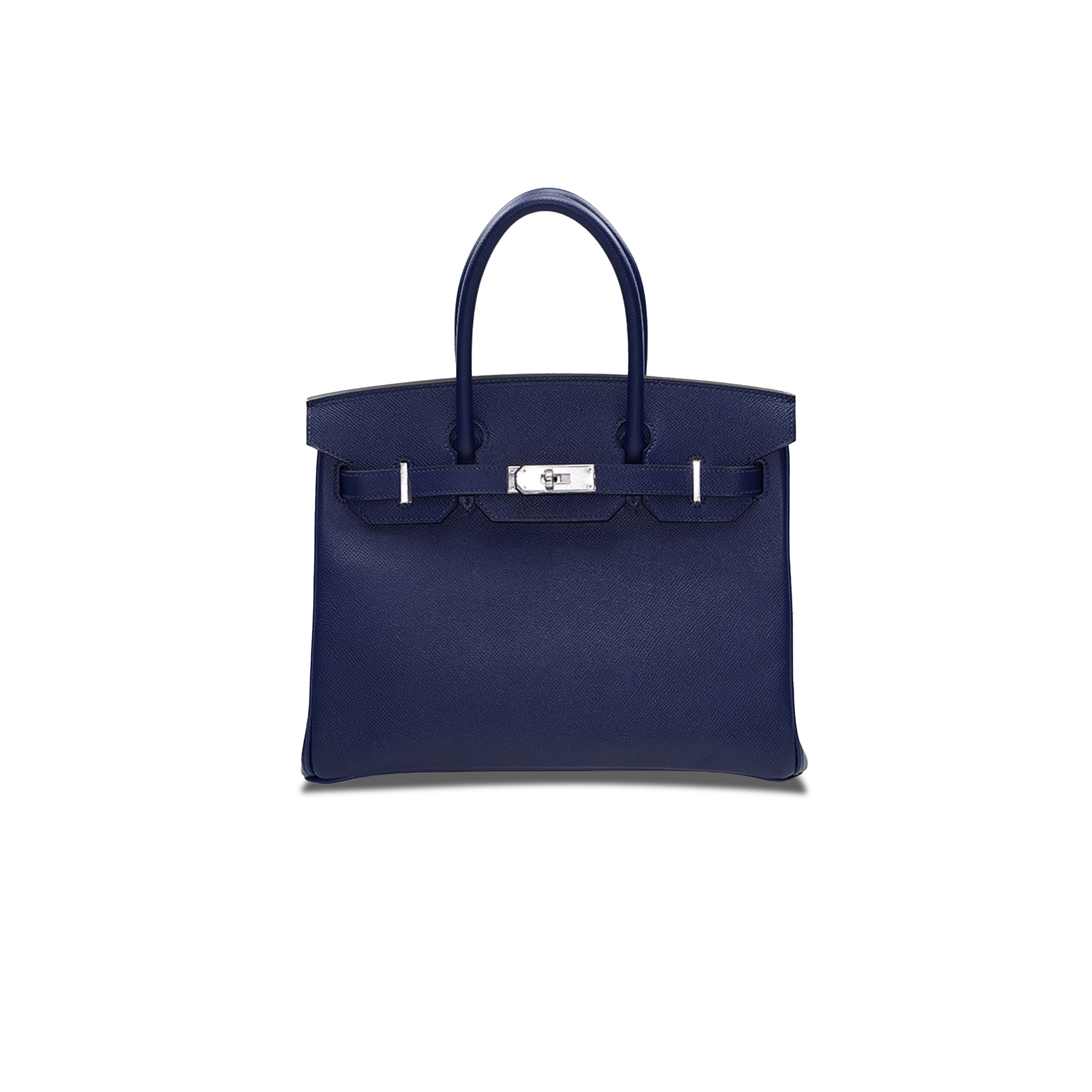 H**mes birkin 30 togo leather royal blue silver buckle bk3073epss (30*23*15cm)